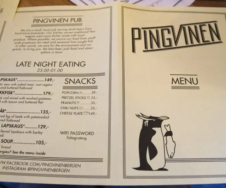 Aktualne menu baru Pingwin w Wyszkowie: wszystkie ceny i godziny otwarcia
