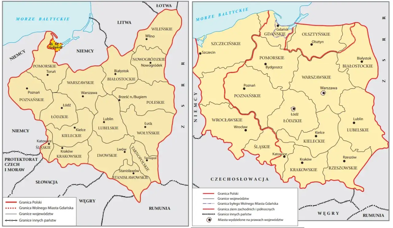 Zdjęcie Jak wyglądały granice Polski po I wojnie? Mapa niepodległego kraju